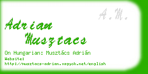 adrian musztacs business card