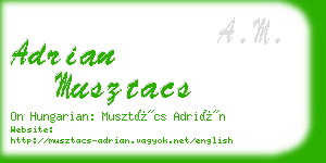 adrian musztacs business card